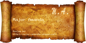 Major Amanda névjegykártya